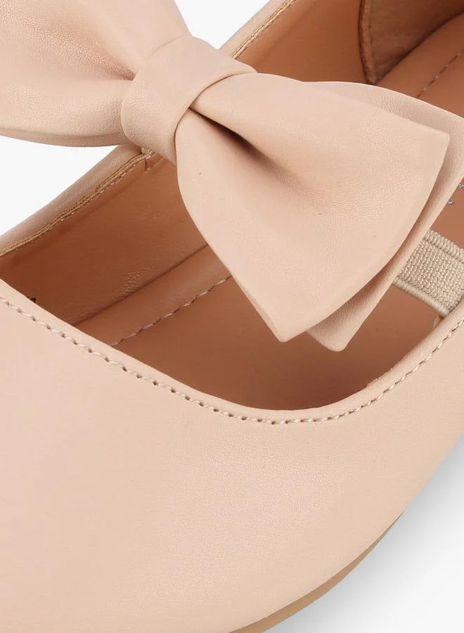 Flora Bella By Shoexpress BEIGE Girls Bow Accent Mary Jane Shoes for Women | Best Price UAE