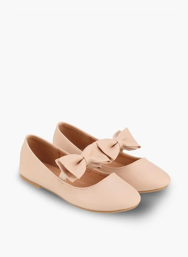 Flora Bella By Shoexpress BEIGE Girls Bow Accent Mary Jane Shoes for Women | Best Price UAE