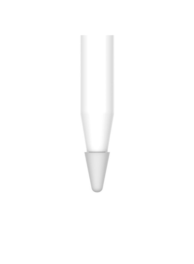 Apple Pen Tip Cover For Apple Pencil Pen Tip Silicone Protective Cover Stylus Non-slip Wear-resistant Pen Tip Shell-Color:Transparent White-(one Nude, Bulk, No Opp Bag)-Applicable Model:apple Pencil1/2 Universal Pen Case - Image 1