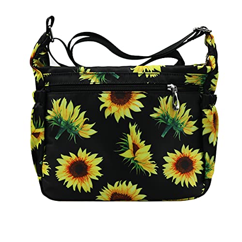 Fabuxry Purses and Shoulder Handbags for Women Crossbody Bag Messenger Bags (Floral-Sunflowers) - Image 2