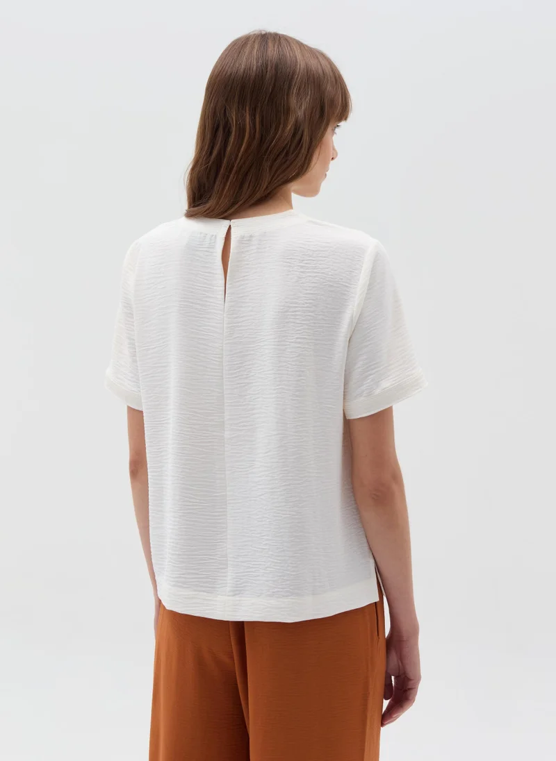 Ovs Crinkle-effect blouse with small splits