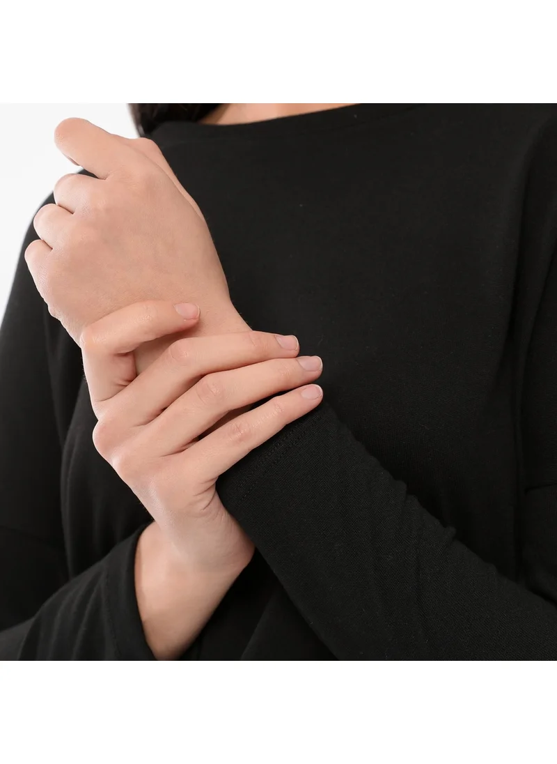 Defy'S Women's Slit Detail Long Sleeve T-Shirt