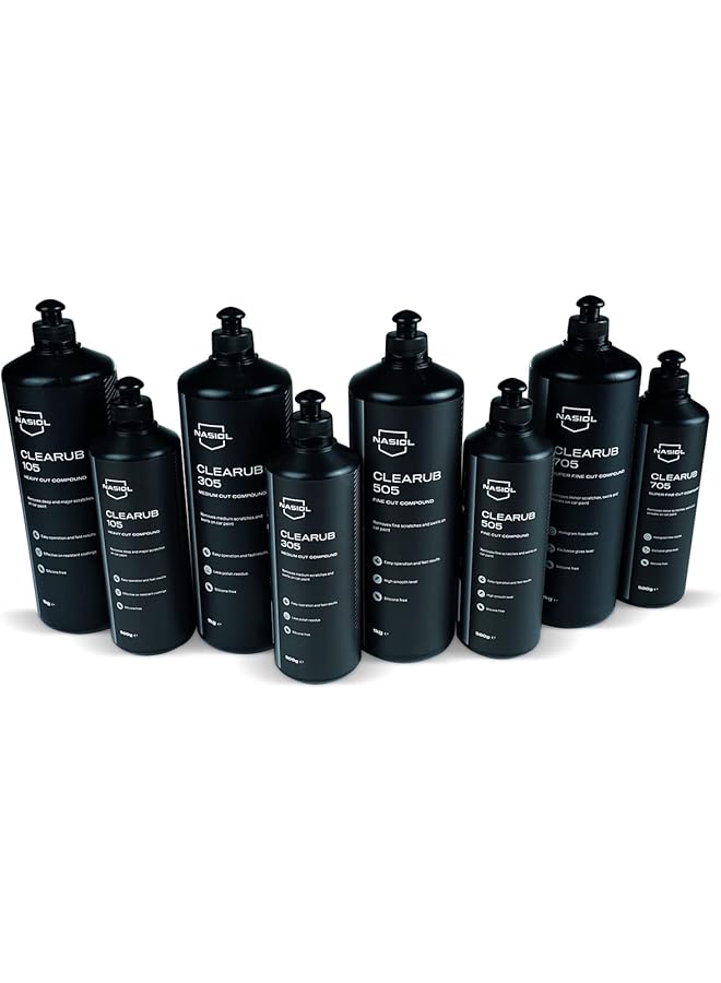 nasiol Clearub 105 Silicon Free Scratch Remover High Tech Heavy Cut Compound, Polishing, Rubbing Compound For Car Scratches, Compound Polish, Auto Detailing, 32 Fl Oz. - 1 Kg - Image 3