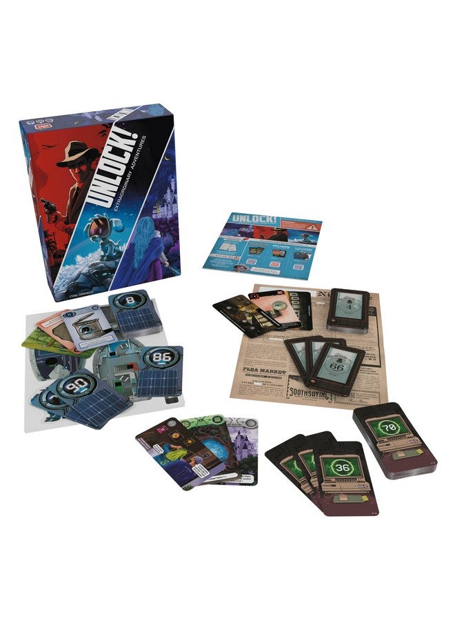 Space Cowboys UNLOCK! Extraordinary Adventures Card Game - Escape Room-Inspired Cooperative Adventure, Fun Family Game for Kids and Adults, Ages 10+, 1-6 Players, 1 Hour Playtime, Made by Space Cowboys - Image 2