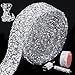 Locacrystal Bling Crystal Rhinestone Ribbon SelfAdhesive Iron on Resin Diamond Ribbon Wrap Roll DIY Bling Stickers for Wedding Clothing Cars Crafts Dress DecorationSilver118inch x 3yard - Image 2