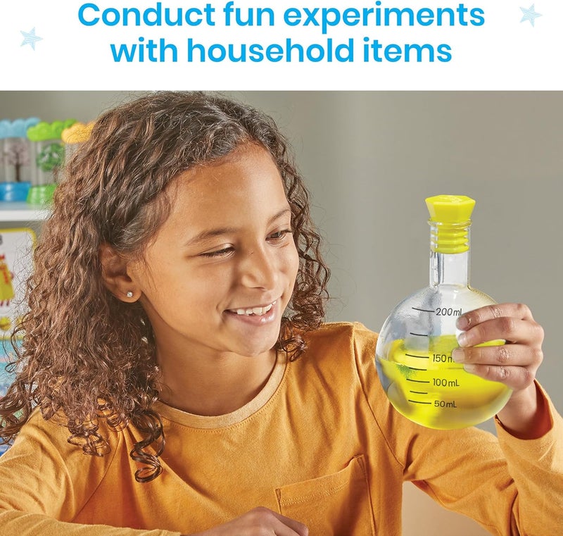 hand2mind Hand2Mind Starter Science Measuring Flask Set  Plastic Beakers Measuring Toys Kids Chemistry Set Educational Science Kits Classroom Science Supplies - Image 1