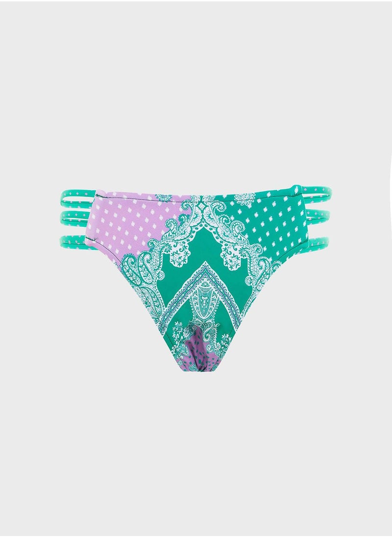 SEAFOLLY Multi Strap Printed Bikini Bottom  - Image 2