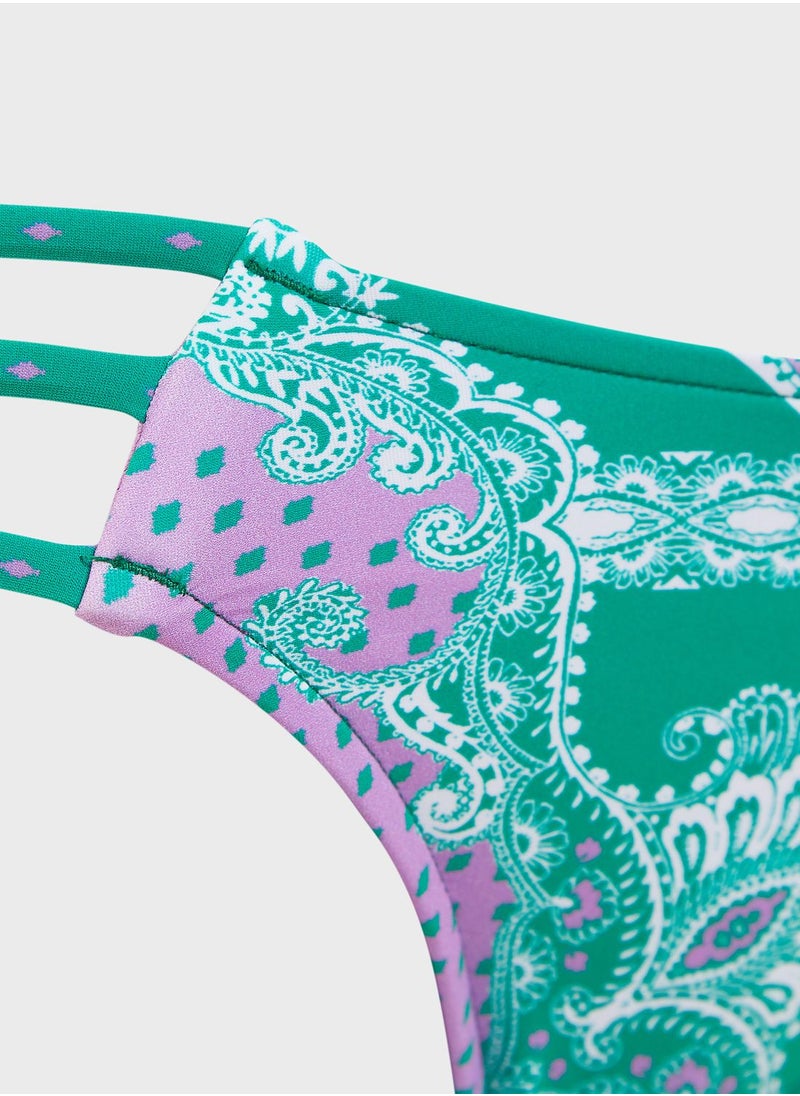 SEAFOLLY Multi Strap Printed Bikini Bottom  - Image 3