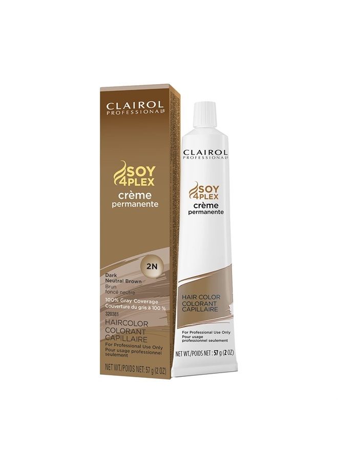 CLAIROL PROFESSIONAL Permanent Crème Hair Color 2n Dark Neutral Brown - Image 1