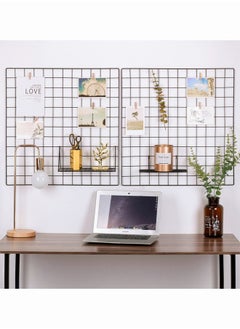 Generic Grid Photo Wall Decorative Iron Frame Clip Photo Wall Hanging Painting Wall Art Display Wall Black  - Image 1
