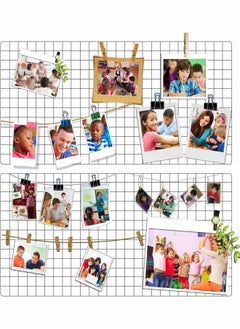 Generic Grid Photo Wall Decorative Iron Frame Clip Photo Wall Hanging Painting Wall Art Display Wall Black  - Image 4