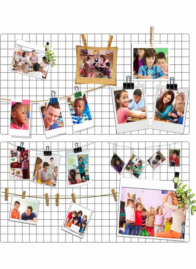 Generic - Grid Photo Wall Decorative Iron Frame Clip Photo Wall Hanging Painting Wall Art Display Wall Black - Image 1