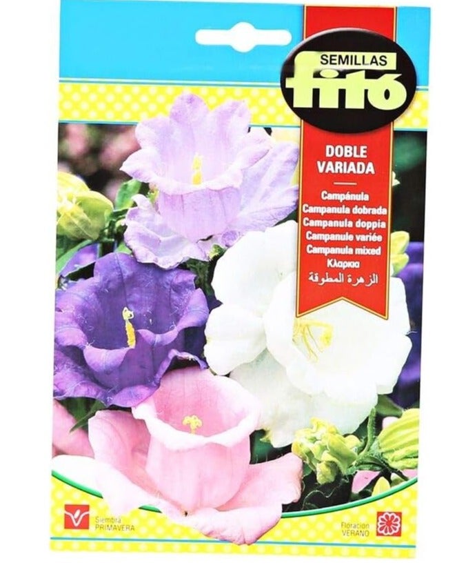 Fito Double Mixed Bell Flower Seeds – High Quality Flower Seeds for Indoor & Outdoor Planting, Easy to Grow Decorative Blooms for Balconies, Pots & Gardens