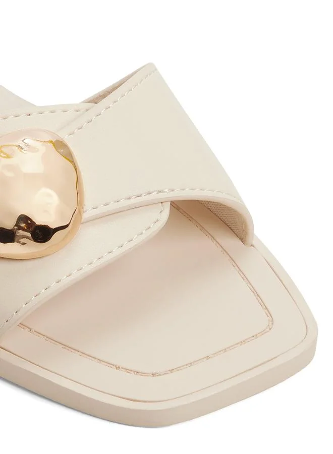 Aldo  Somer Ladies White Flat Sandals for Women | Best Price UAE