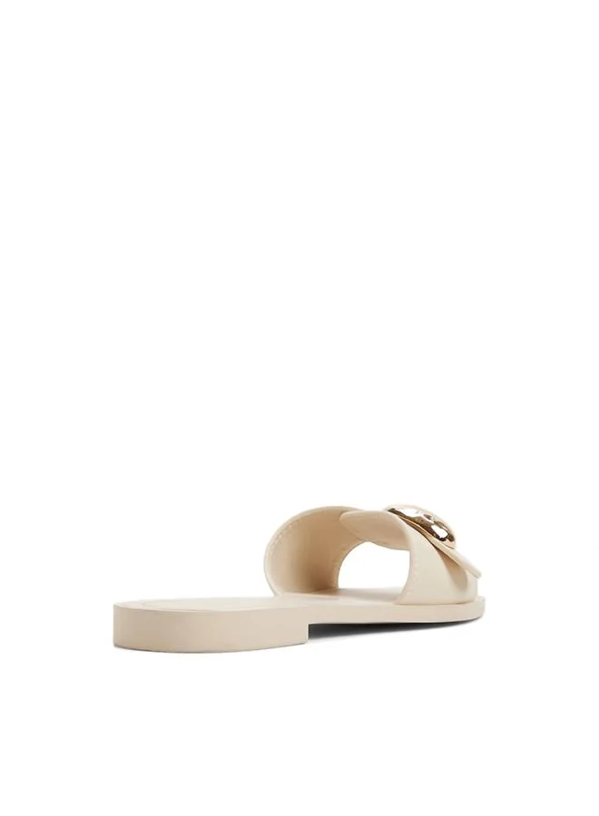 Aldo  Somer Ladies White Flat Sandals for Women | Best Price UAE