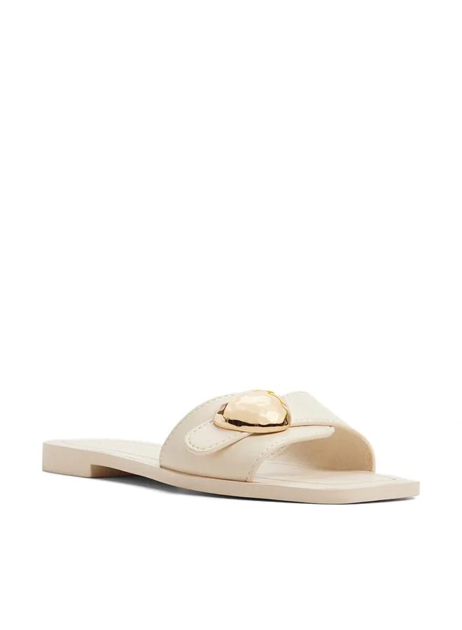 Aldo  Somer Ladies White Flat Sandals for Women | Best Price UAE