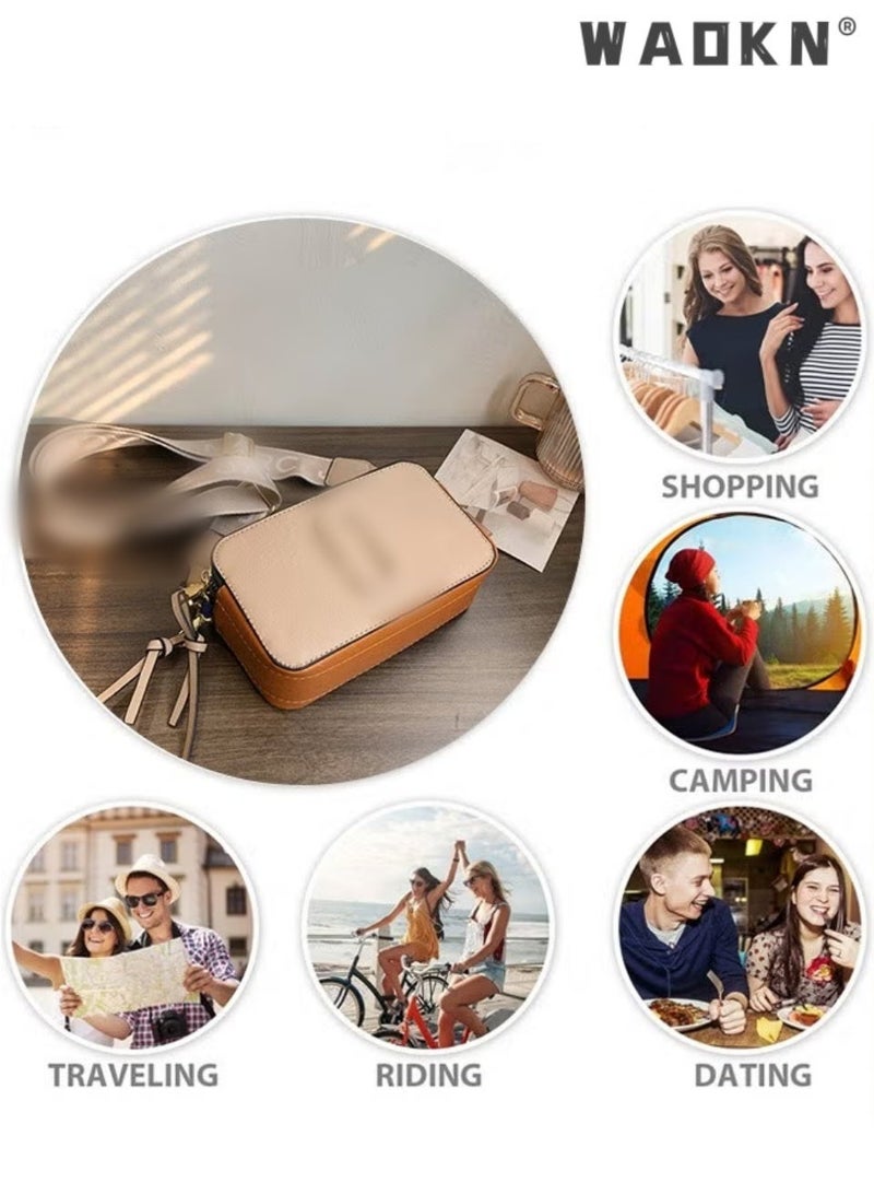 Women's Crossbody Bag, Small Shoulder Bag with Adjustable Wide Strap, Square Color Block Camera Purse Boxy Handbag, Simple Trendy Lightweight Mini Shoulder Handbag, Phone Purse Versatile for Commuting, Daily Travel, Party & Daily Casual Use - Image 5
