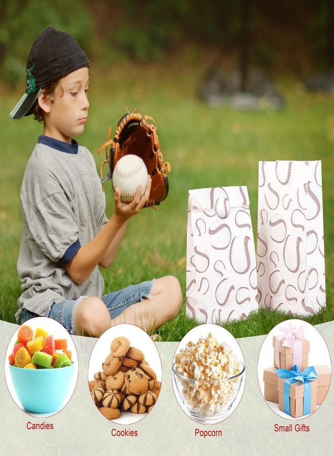 MIMIND 24 Pieces Baseball Gift Bags Baseball Party Favor Paper Bags with Stickers Sport Goodie Bag Treat Candy Bag for Team Theme Party Decorations Birthday Supplies - Image 5