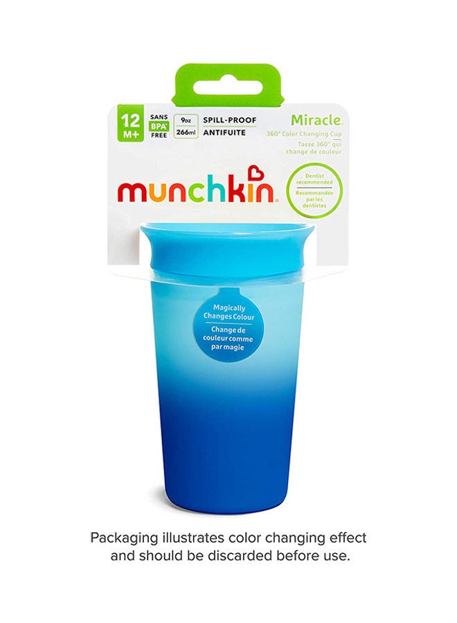 Munchkin Miracle 360° Colour Changing Sippy Cup 9 Oz/ 266ml Blue - Image 2