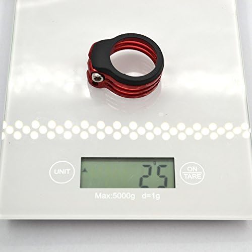 Fouriers CNC Alloy Seatpost Clamp Fixed 31.8mm / 34.9mm Waterproof Superlight(31.8 red) - Image 5