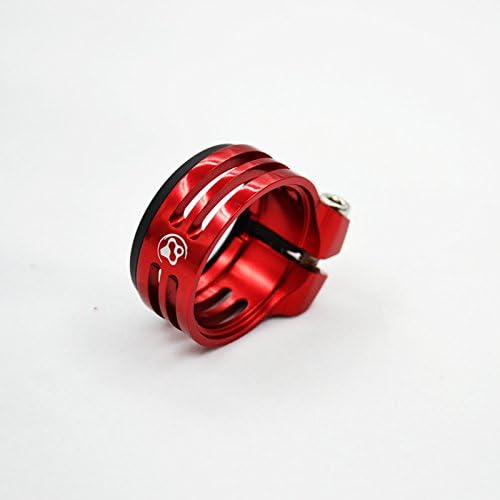 Fouriers CNC Alloy Seatpost Clamp Fixed 31.8mm / 34.9mm Waterproof Superlight(31.8 red) - Image 4