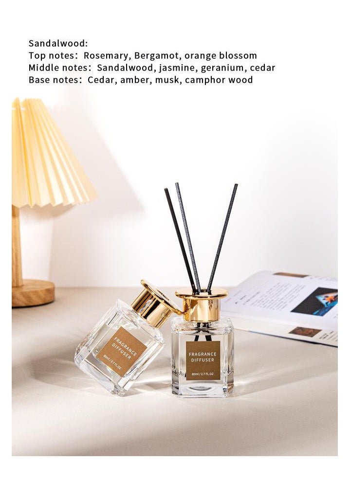 Generic - 4 Packs Reed Diffuser Set - Shangri-La | Little Iris | RedCurrant | Sandalwood | 80 ml 2.7 oz | Aromatherapy Air Freshener Fragrance Home Fragrance, Oil Diffuser - Image 1