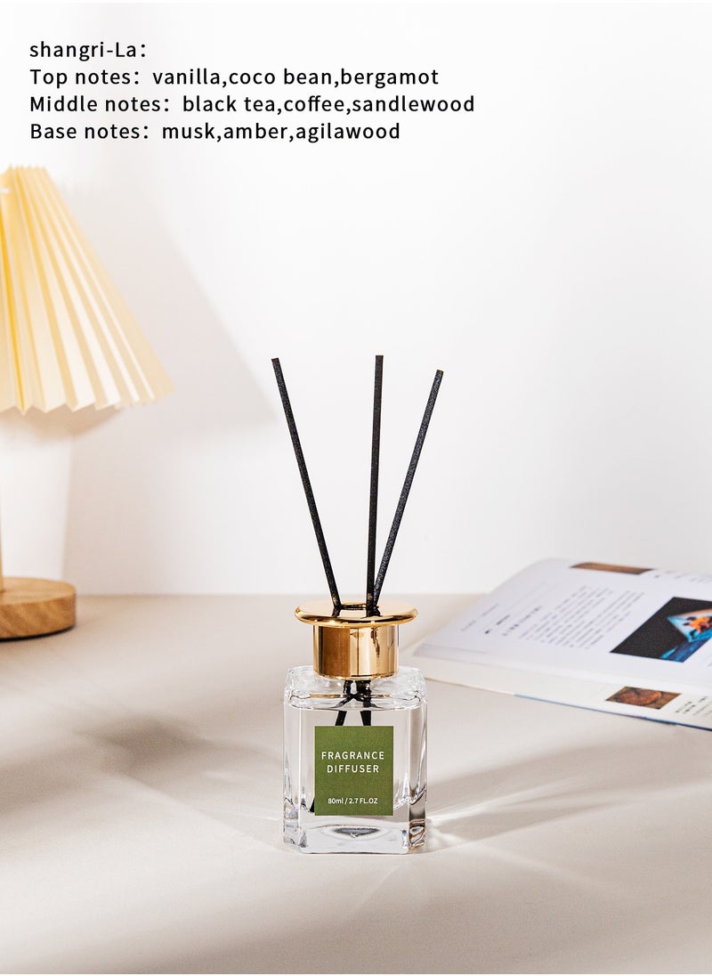 Generic - 4 Packs Reed Diffuser Set - Shangri-La | Little Iris | RedCurrant | Sandalwood | 80 ml 2.7 oz | Aromatherapy Air Freshener Fragrance Home Fragrance, Oil Diffuser - Image 1