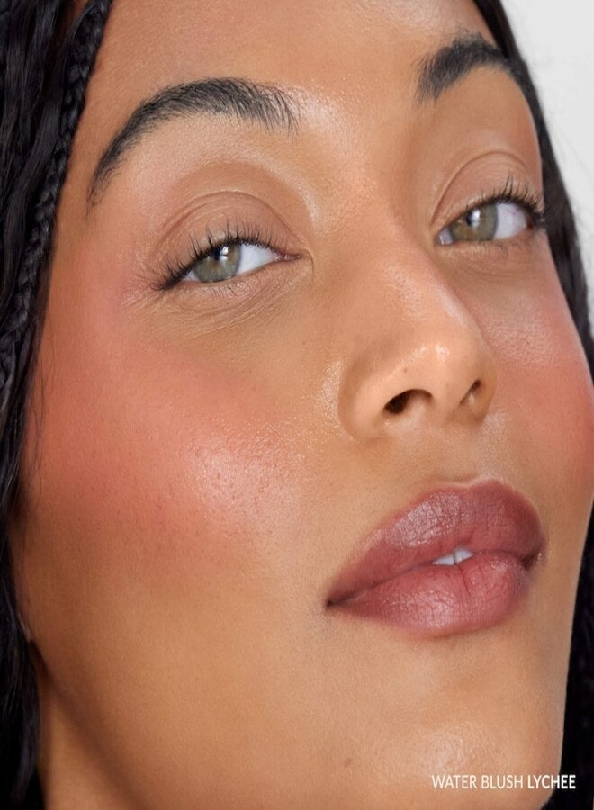 REFY Water Blush Liquid Cushion with Ceramides Lychee - Bright Pink With Warm Tones, Buildable Liquid Cushion Blush, Radiant Dewy Finish, 0.25 oz / 7g - Image 4
