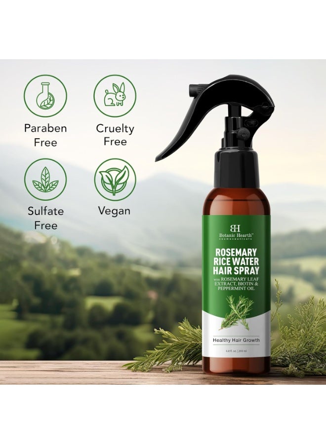 Botanic Hearth Rosemary Rice Water Spray for Hair Growth 200ml | Strengthen & Moisturize | Natural Scalp Care for Thicker, Healthier Hair | Ideal Leave-In Conditioner Alternative for All Hair Types - Image 3