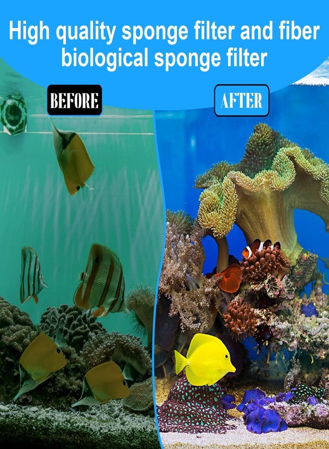Threlaco مجموعة ثريلاكو المكونة من 5 قطع من وسادات الفلتر الإسفنجية ووسائط الترشيح، متوافقة مع U4، تتضمن 4 وسادات إسفنجية تحت الماء، و220 غرام من حلقات السيراميك، وهي مجموعة استبدال وصيانة وسائط الترشيح تحت الماء لأحواض السمك. - Image 5