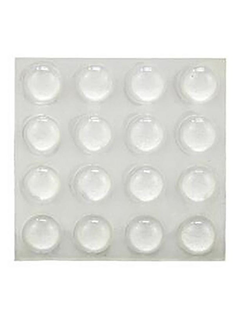 Ace 16-Piece Round Vinyl Self-Adhesive Pads Clear 10mm 9964 - Image 2