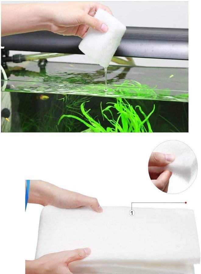 Mistletoe Product Aquarium Filter Pad, Foam White Cotton Sponge Biochemical Filter Media Roll Biological and Mechanical Filtration for Fish Tank - Image 3
