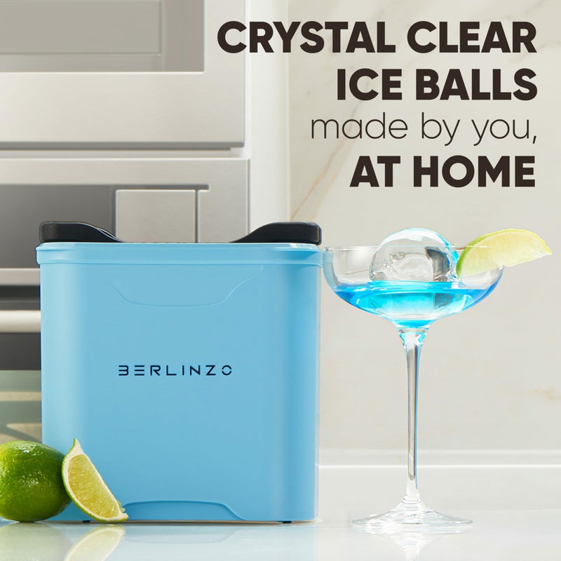 Berlinzo Premium Clear Ice Ball Maker Mold - 2 Large 2.4-inch Crystal Clear Ice Balls for Whiskey Cocktail-New Easy-to-Remove Ice Sphere Mold - Ice Storage Bag Included, Tiffany (Non-Electric) - Image 3