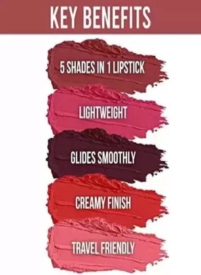 PROTYA Lipstick Set, Combo Pack 6PC MATTE LIPSET - Image 3