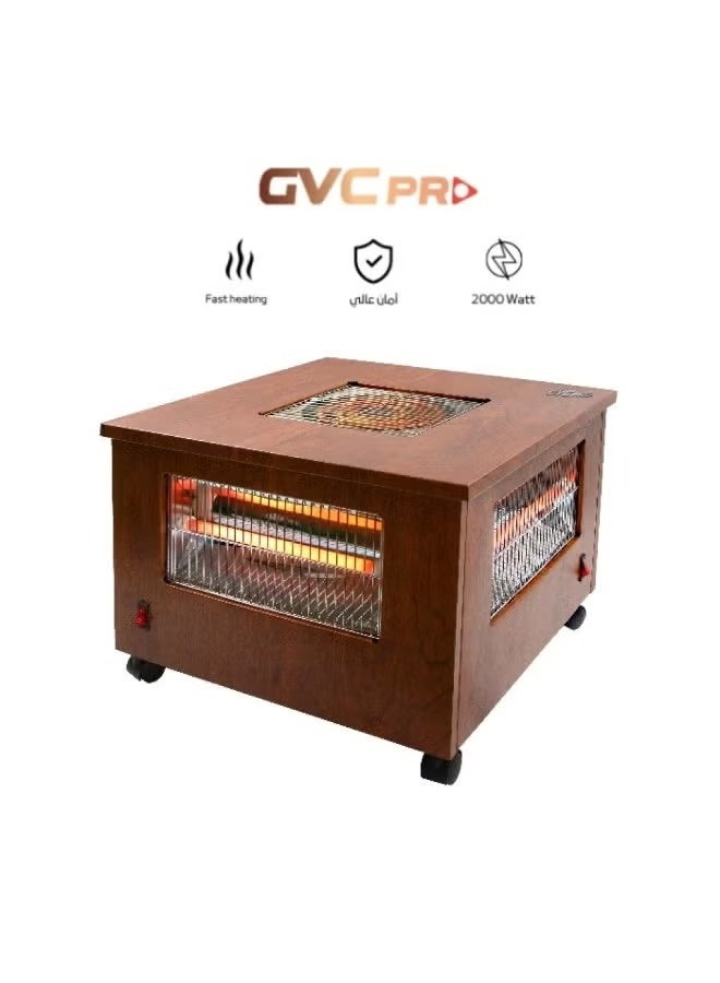 GVC مدفأة ديكورية من جي في سي، 4 مصابيح، 5 اتجاهات، GVCHT-3445 - Image 1