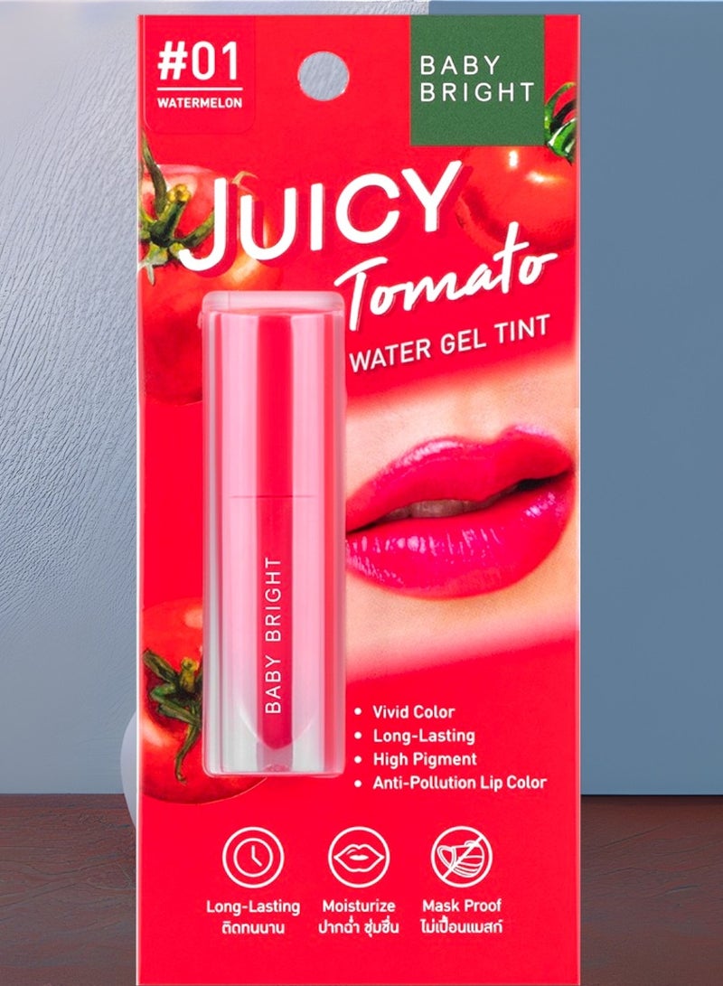 بيبي برايت جل مائي جوسي توميتو 2.5 روج تايلاندي من بيبي برايت  لون شفاه خفيف الوزن مع تركيبة واقية من القناع ودائمة وخفيفة مشبع بمستخلصات الطماطم والبطيخ لترطيب شفتيك بشكل دائم مما يجعلها رطبة وناعمة وممتلئة ومغذية بينما تعمل مضادات الأكسدة على تغيير البشرة الباهتة ويفر وقاية ضد الغبار والملوثات  01 - Image 1