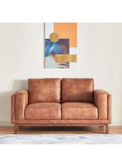 Home Box Pitcher 2-Seater Faux Leather Sofa 88x86x170 cm  - Image 1