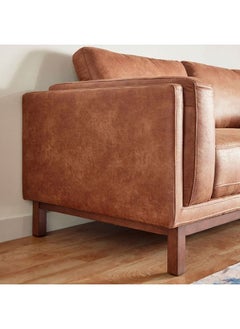 Home Box Pitcher 2-Seater Faux Leather Sofa 88x86x170 cm  - Image 5