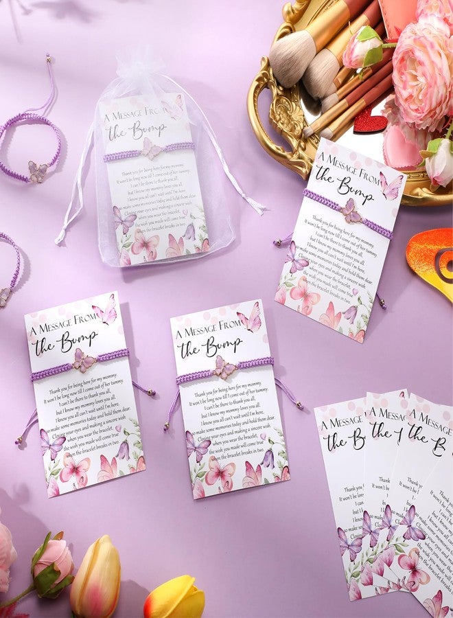 Ferreve 50 Sets Butterfly Party Favors for Guests Butterfly Bracelets Adjustable Wish Bracelets a Message from the Card for Baby Shower Gender Reveal Party Supplies Inspirational Gift - Image 4