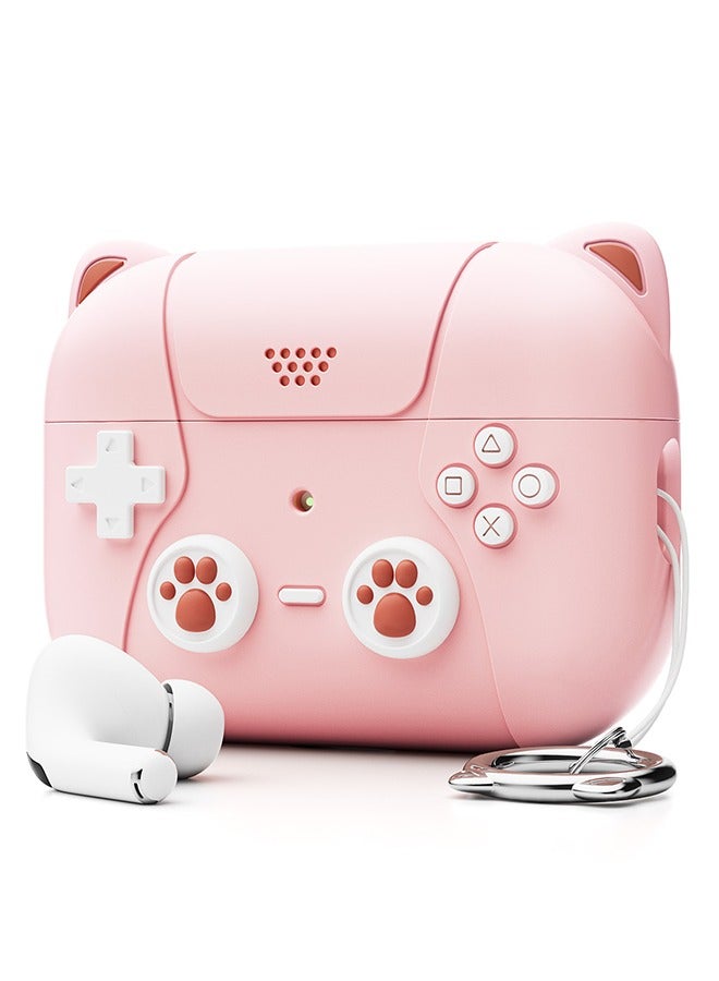 HS Airpods Pro 2 Case/Airpods Pro Case, Cat Game Player Design, Airpods Pro 2 Case 2022 With Keychain For Men Women, Soft Silicone Protective Cover Skin For Airpods Pro 2nd/1st Gen - Image 1