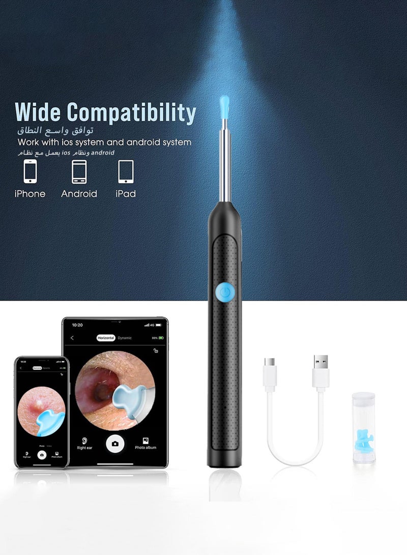 Generic Ear Wax Remover, Cleaner Ear Wax Removal Tool With HD CAM, Scope and 6 soft silicone ear spoons, Ear Cleaning Kit - Earwax Remover Tool with 9 Spoon, For Android And IOS  - Image 2
