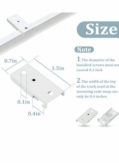 SYOSI Ceiling Track Mounting Bracket, Curtain Track Bracket Slide Rail Accessories, DIY Mount for Straight or Curved Curtain Track, Side Mount or Ceiling Mount (38 Pcs)  - Image 4