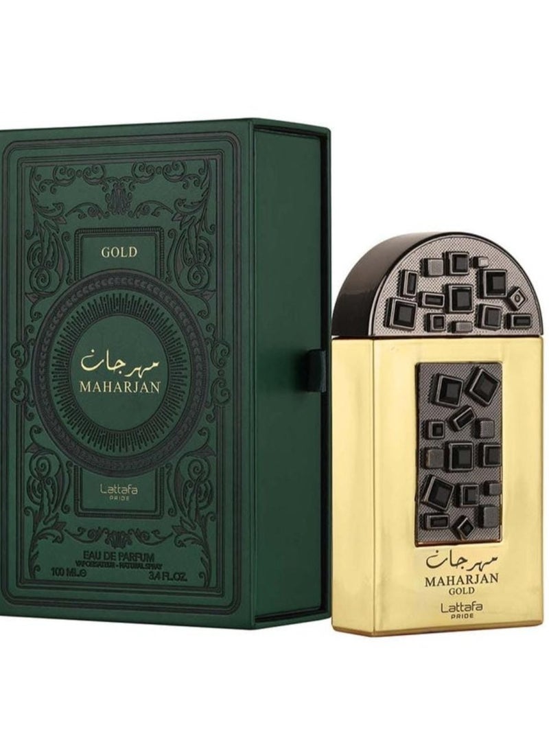 لطافة عطر لطافة برايد ماهارجان جولد أو دو برفيوم 100 مل - عطر للجنسين برائحة العنبر والزهور والتوابل - Image 1