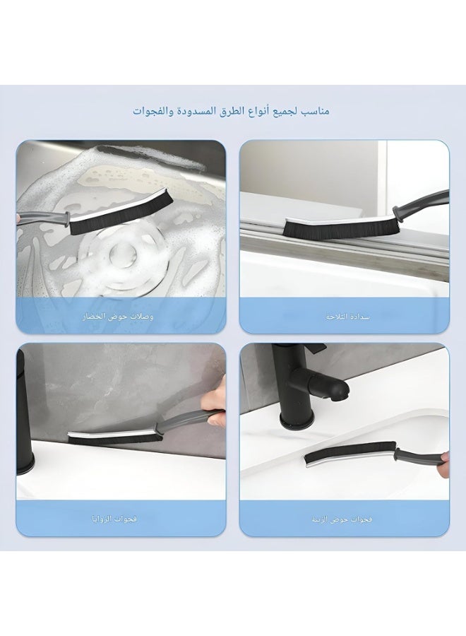 فرشاة تنظيف متعددة الاستخدام بمقبض طويل – لإزالة الغبار والأوساخ من الزوايا والأماكن الضيقة – طقم 2 قطعة - Image 5