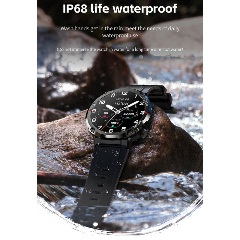 ساعة رياضية ذكية زيوس برو (ZEUS PRO Smart Bracelet Sports Watch) شاشة لمس كاملة TFT LED مقاس 1.6 بوصة متتبع لياقة بدنية مقاوم للماء بمستوى IP68 مكالمة عبر بلوتوز تشغيل موسيقى مراقب للنوم/معدل القلب/ضغط الدم وعدة أنماط رياضية - Image 3