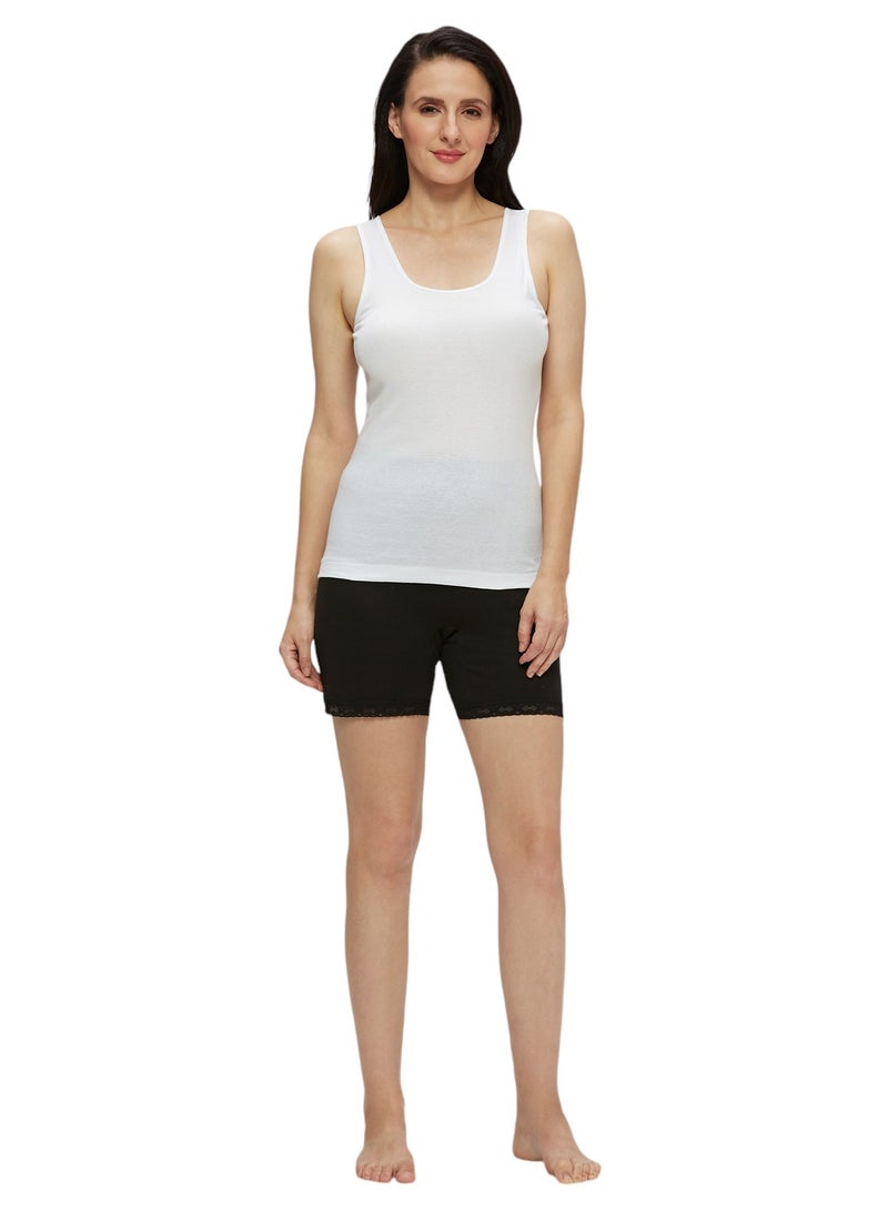 BYC WOMEN'S COTTON VEST (PACK OF 3) - WHITE  - Image 2