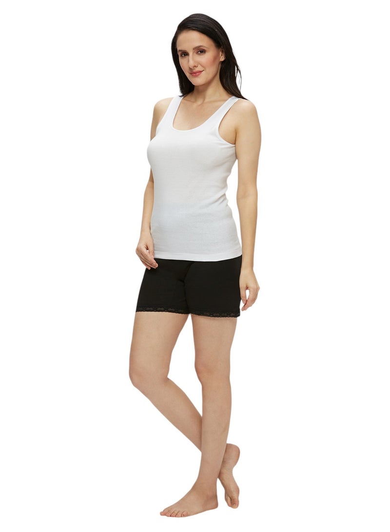 BYC WOMEN'S COTTON VEST (PACK OF 3) - WHITE  - Image 3