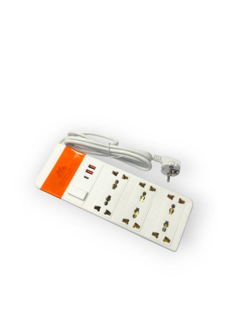 Electricity joint- 6Ports - 2Usb- type c -  Max 2500w- 10A  - Image 3