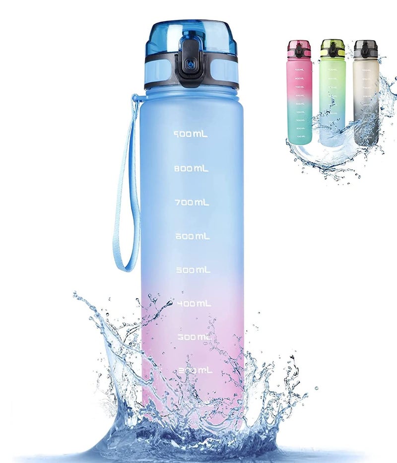 US1984 Unbreakable Water Bottle, Leakproof Durable BPA-Free Non-Toxic Water Bottle, Bottle for Office, Sports, School, Gym, Yoga (1000 ML, Plastic, Blue, Pack of 1 Bottle) - Image 4
