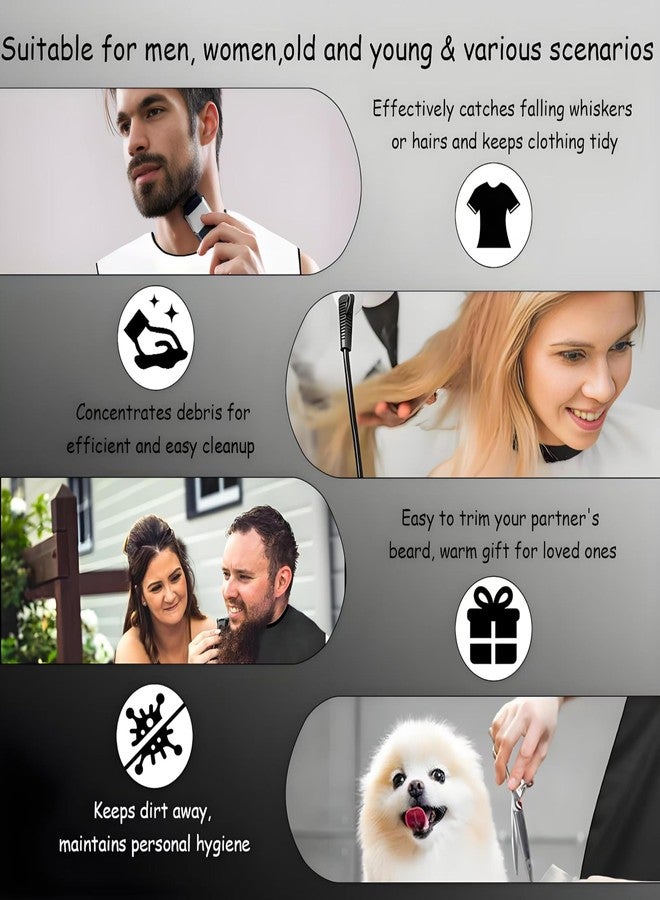 Celuisiva Beard Bib Beard Apron, Beard Catcher for Men Shaving & Trimming, Waterproof Beard Bib Hair Catcher for Sink, Non-Stick Beard Cape with 4 Suction Cups, Grooming Accessories & Gifts for Men Dad Husband - Image 3
